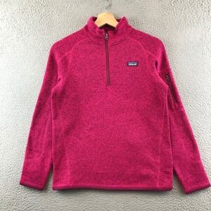 Patagonia Kids' XL 14 Pink‎ Better Sweater 1/4 Zip Pullover Jacket